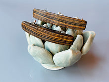 Load image into Gallery viewer, Small Bocote wooden barrettes hair clips for fine hair
