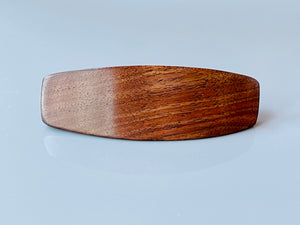 Medium Walnut Wood Barrette, Backyard Woods series wooden hair clip
