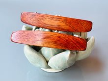 Load image into Gallery viewer, Small wooden barrettes Borneo Rosewood Red wood barrettes for fine hair