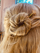Load image into Gallery viewer, Organic Faceted Citrine hair stick, gemstone hair sticks, gemstone hair pin, shawl pin