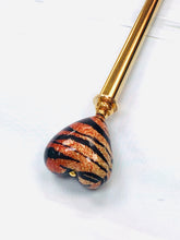 Load image into Gallery viewer, Askin&#39; for a Baskin Tiger Art Glass hair stick, unique hair stick