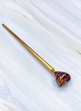 Load image into Gallery viewer, Askin&#39; for a Baskin Tiger Art Glass hair stick, unique hair stick