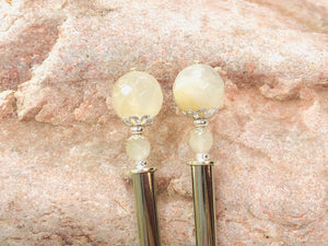 Faceted Moonstone Gemstone Hair Sticks, silver Moonstone Hair Pin, shawl pin, sweater pin,