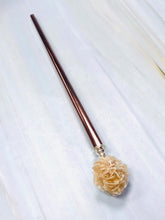Load image into Gallery viewer, Genuine Selenite Crystal Hair Stick, silver Gemstone Hair Pin