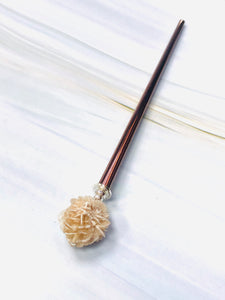 Genuine Selenite Crystal Hair Stick, silver Gemstone Hair Pin