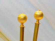 Load image into Gallery viewer, Brushed Orbs Gold Hair Sticks, Elegant Wedding Hair Sticks
