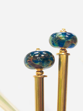 Handmade Art Glass Hair Accessories and Jewelry – Blue Heron