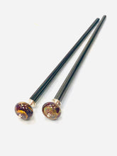 Load image into Gallery viewer, Galaxy Boro Art Glass Hair Sticks, hand made glass hair sticks, shawl pin