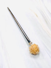 Load image into Gallery viewer, Genuine Selenite Crystal Hair Stick, silver Gemstone Hair Pin