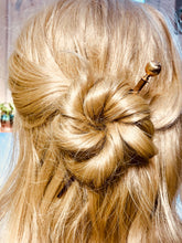 Load image into Gallery viewer, Brushed Orbs Gold Hair Sticks, Elegant Wedding Hair Sticks