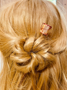 Rose Pink Venetian 24k gold Art glass hair stick, hand made hair stick, shawl pin, sweater pin,