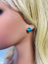 Load image into Gallery viewer, Organic Apatite Post Earrings, dainty raw Apatite  stud earrings, artisan Apatite  earrings