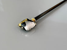 Load image into Gallery viewer, Sterling Silver and 24k Gold Elegant hair stick, luxury hair stick Modern hair stick
