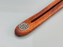 Load image into Gallery viewer, Celtic Hair pin, Curly Koa wood hair pin, wooden hairpin, Celtic shawl pin, sweater pin,