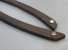 Load image into Gallery viewer, Modern Hair Sticks Minimalist Hair Sticks Wenge and Moonstone wood hair sticks