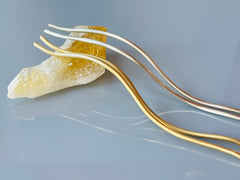 Sterling Silver Hair Sticks Gold hair sticks, Minimalist Modern Long Hair Accessories