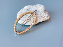 Load image into Gallery viewer, Gemstone Barrette Peach Moonstone Hair Clip, Luxury Barrette, Gemstone Hair Jewelry
