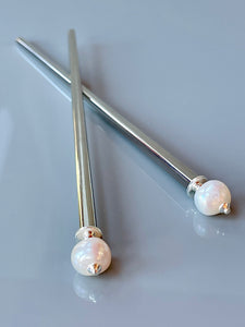 Elegant Genuine Pearl Hair Sticks, Pearl Wedding Hair Sticks Bridal Pearl Hair Pins