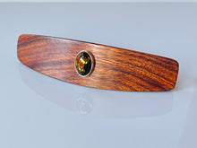 Load image into Gallery viewer, Large barrette Caribbean Rosewood Genuine Baltic Amber Luxury Barrette Elegant Hair Clip