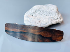 Large Zirocote wood barrette, wood hair clip, wooden barrette, wood barrette