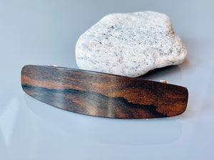 Large Zirocote wood barrette, wood hair clip, wooden barrette, wood barrette