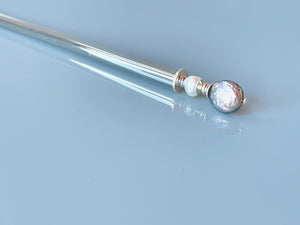 Pale Blue Pearl hair stick, Wedding Hair Stick 