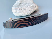 Load image into Gallery viewer, Medium Wenge Wood Hair Barrette, wood barrette, wooden barrette