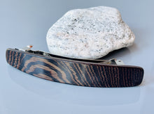 Load image into Gallery viewer, Large Wenge wooden barrette, wood hair clip, black wood barrette