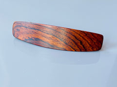 Large Cocobolo Rosewood wood barrette, wood hair clip, wooden barrette, red wood barrette