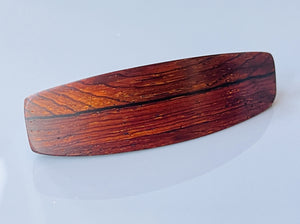Large Cocobolo Rosewood wood barrette, wood hair clip, wooden barrette, red wood barrette