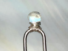 Load image into Gallery viewer, Moonstone Silver Gemstone Hair Pin, Luxury Hair Pin, silver metal hair pin