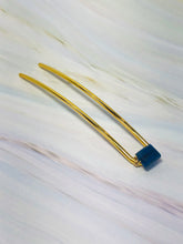Load image into Gallery viewer, Genuine Kyanite Gemstone Hair Pin, Luxury Hair Pin, Kyanite Hair Fork, Wedding hair stick
