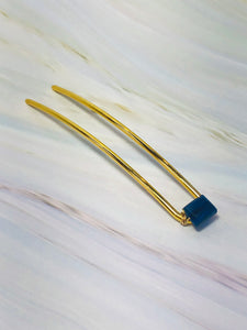 Genuine Kyanite Gemstone Hair Pin, Luxury Hair Pin, Kyanite Hair Fork, Wedding hair stick