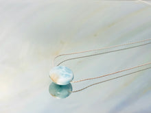 Load image into Gallery viewer, Larimar Solitaire Necklace, Silver Larimar Necklace