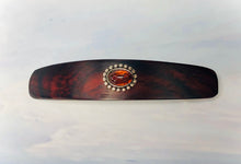 Load image into Gallery viewer, Large Cocobolo Rosewood Baltic Amber barrette, Gemstone Barrette
