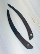 Load image into Gallery viewer, Modern Hair Sticks Minimalist Hair Sticks Wenge and Moonstone wood hair sticks