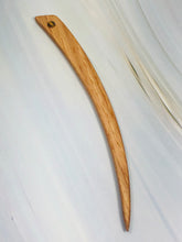 Load image into Gallery viewer, Hickory and Tigers Eye gemstone hair stick, wood hair stick