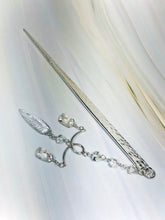 Load image into Gallery viewer, Luxury Sterling Silver Kanzashi Genuine Rock Crystal Hair Stick