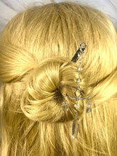 Load image into Gallery viewer, Luxury Sterling Silver Kanzashi Genuine Rock Crystal Hair Stick