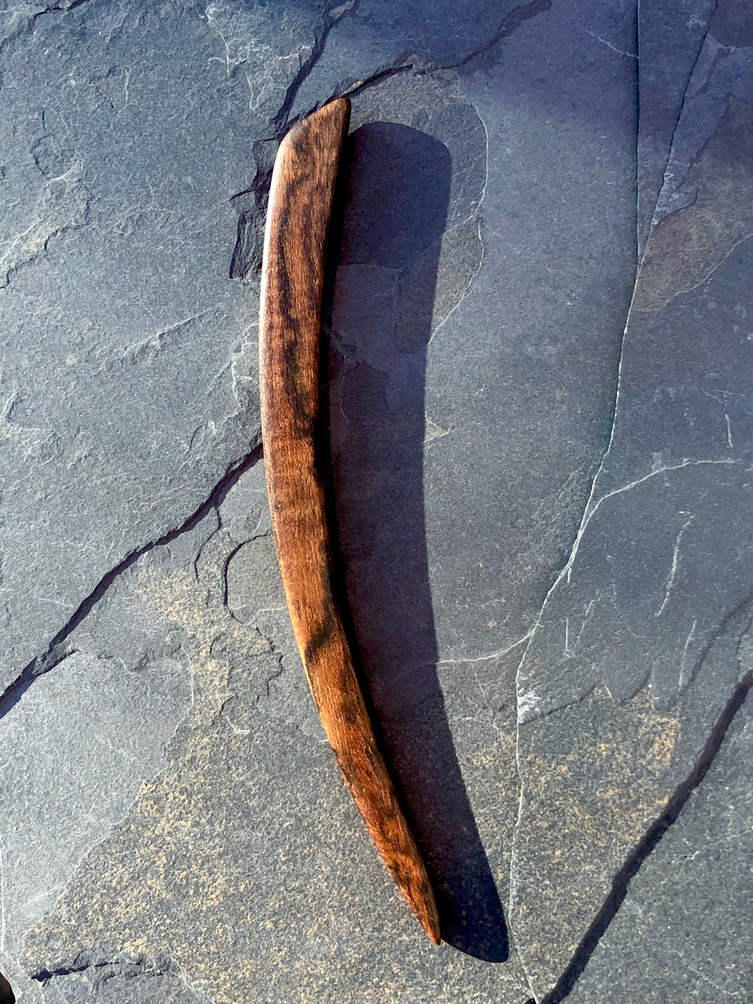 Bocote wood hair stick, wooden hair stick, shawl pin