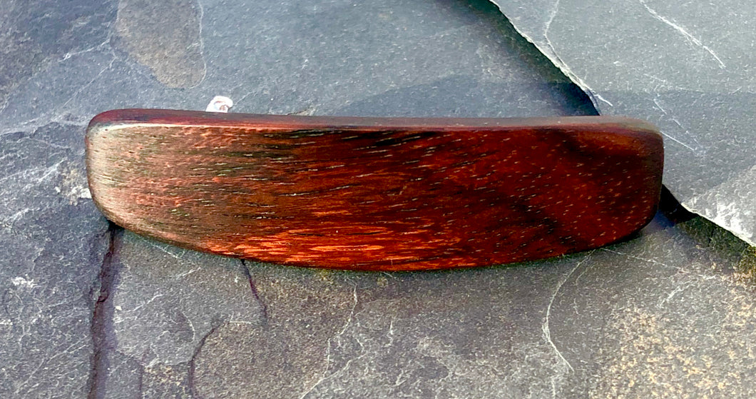 Small East Indian Rosewood barrette, Fine Hair barrette, Children's hair clip, wooden hair clip