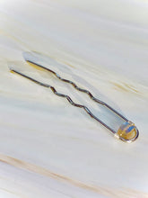 Load image into Gallery viewer, Labradorite Silver Gemstone Hair Pin, Luxury Hair Pin