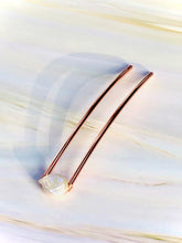Load image into Gallery viewer, Pearl Rose Gold Hair Pin, Wedding Hair Pin Bridal Hair Pin, Rose Gold Wedding hair stick