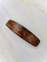 Load image into Gallery viewer, Medium Spalted Koa wood barrette,  AAA wood hair clip,  fine hair barrette, wooden barrette,