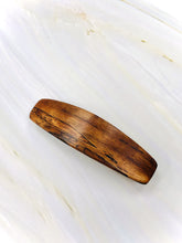 Load image into Gallery viewer, Spalted Koa wood barrette,  AAA Medium wood hair clip,  fine hair barrette, wooden barrette,