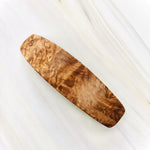 Medium Maple Burl wood barrette, wooden hair clip, wooden barrette