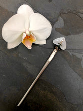Load image into Gallery viewer, Calla Lily Art Glass Hair Stick, shawl pin, sweater pin, hair fork, hair pin