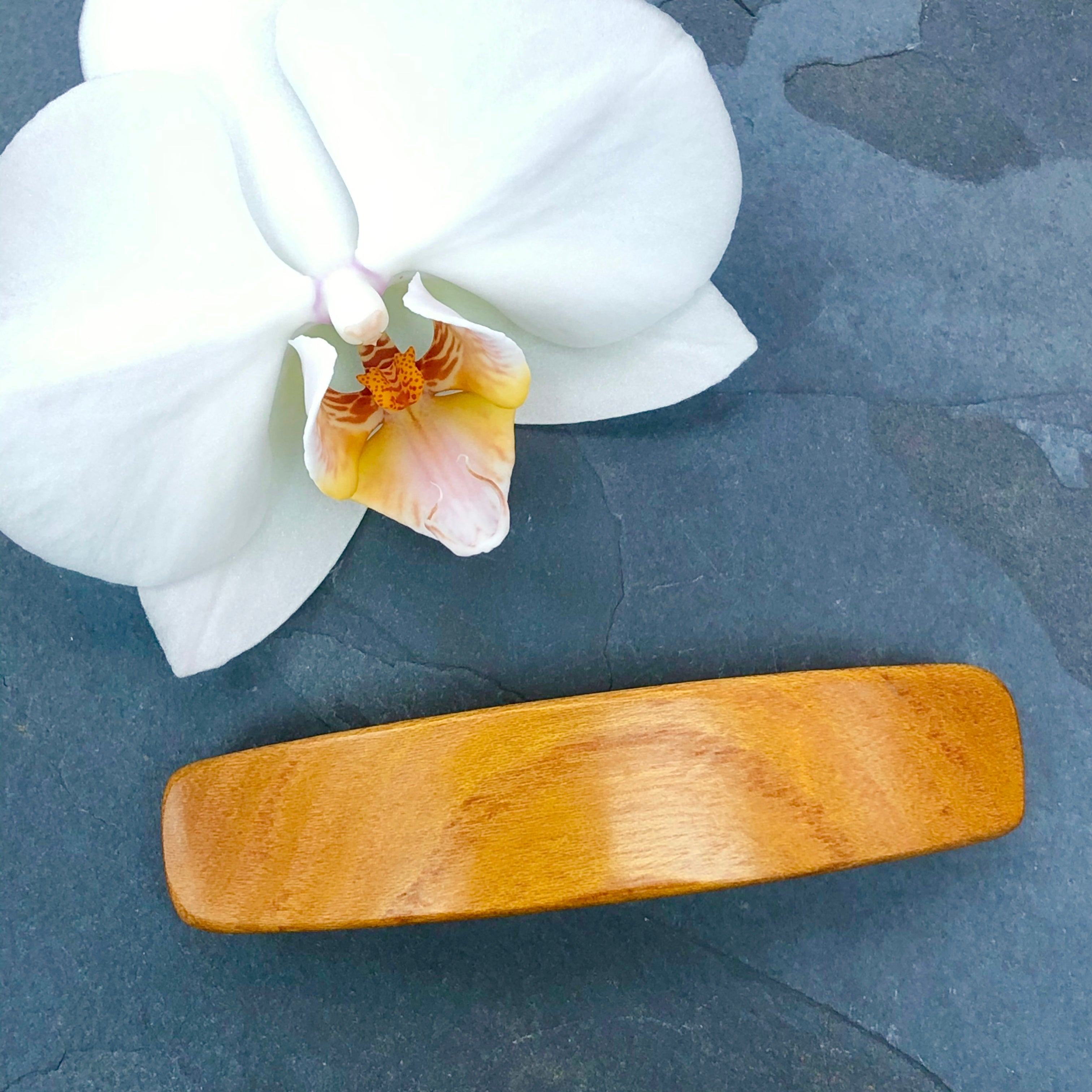 Medium Osage Orange wood barrette, rosewood wood hair clip, wood barrette, wooden barrette, wooden hair clip, fine hair barrette
