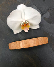 Load image into Gallery viewer, Large Curly Maple wood barrette, wood hair clip, wooden barrette, light wood barrette