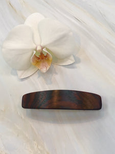 Medium Cocobolo Rosewood Wood Hair Barrette, red wood barrette, wooden barrette